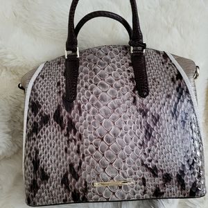 NWT Large Duxbury Satchel Stone Carlisle Genuine Leather Purse